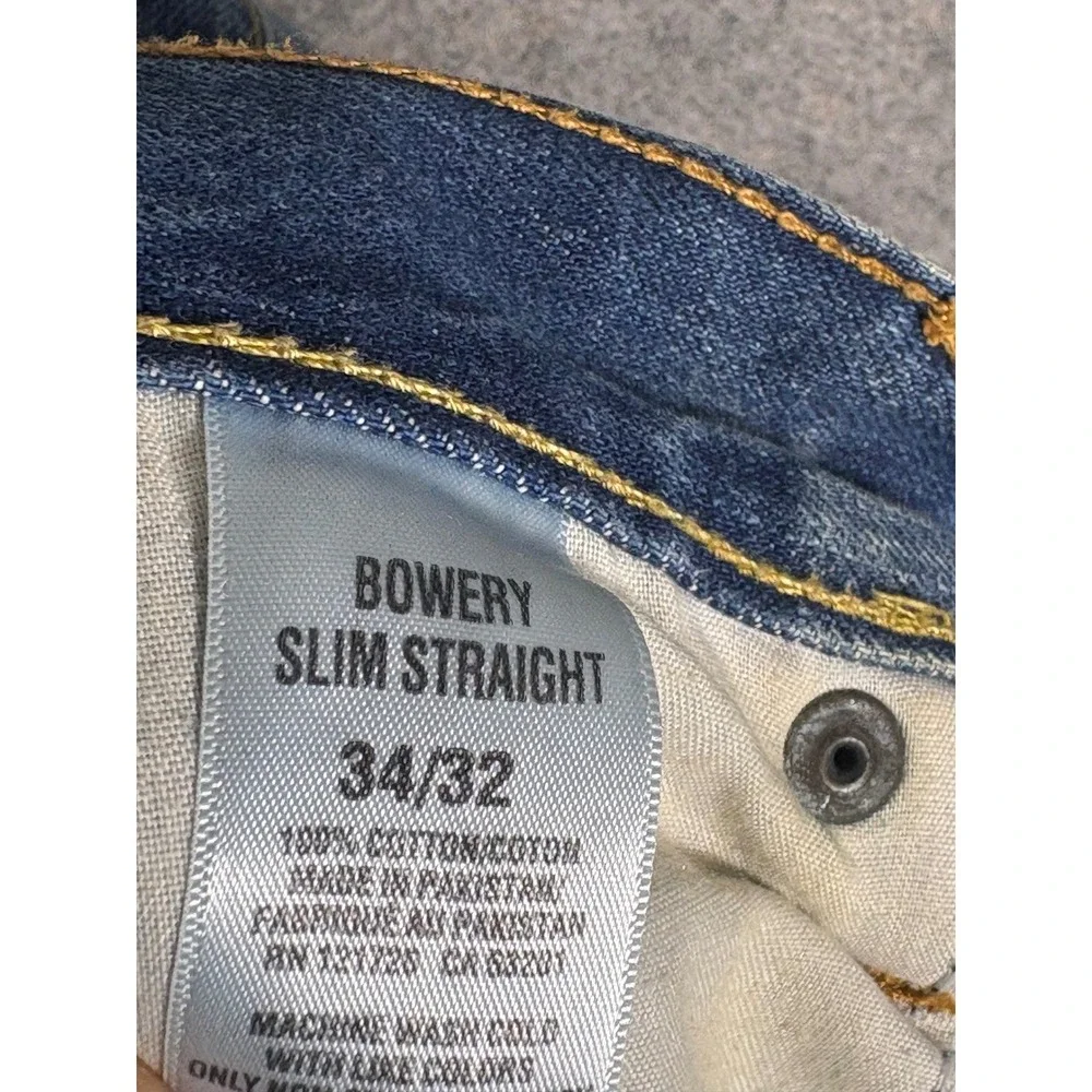 Aeropostale Bowery‎ Slim Straight Distressed Ripped Jeans Mens Size 34x32
